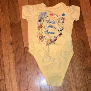 Out of Print Yellow 'Little Golden Books' Baby Onesie/Bodysuit
